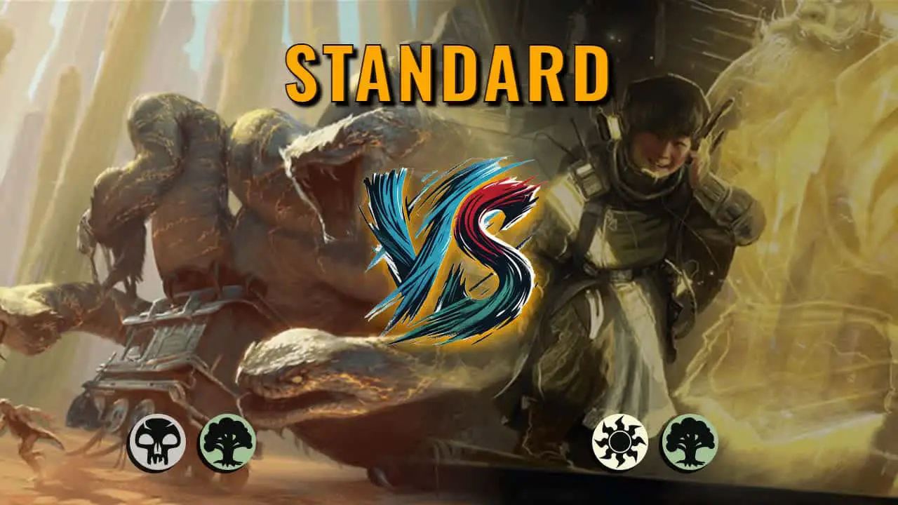 Watch MTG Arena Standard Video - Golgari Aggro by GBThundaII VS Selesnya Aggro by Diana Darkheart - e14ee2