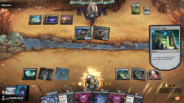 Watch MTG Arena Video Replay - Dimir Midrange by HamHocks42 VS Dimir Aggro by Giancoso - Standard Play