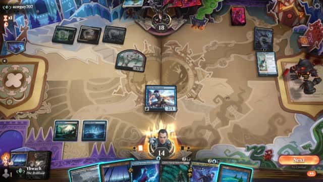 Watch MTG Arena Video Replay - Dimir Midrange by Yhwach VS Esper Aggro by aznguy707 - Standard Traditional Ranked