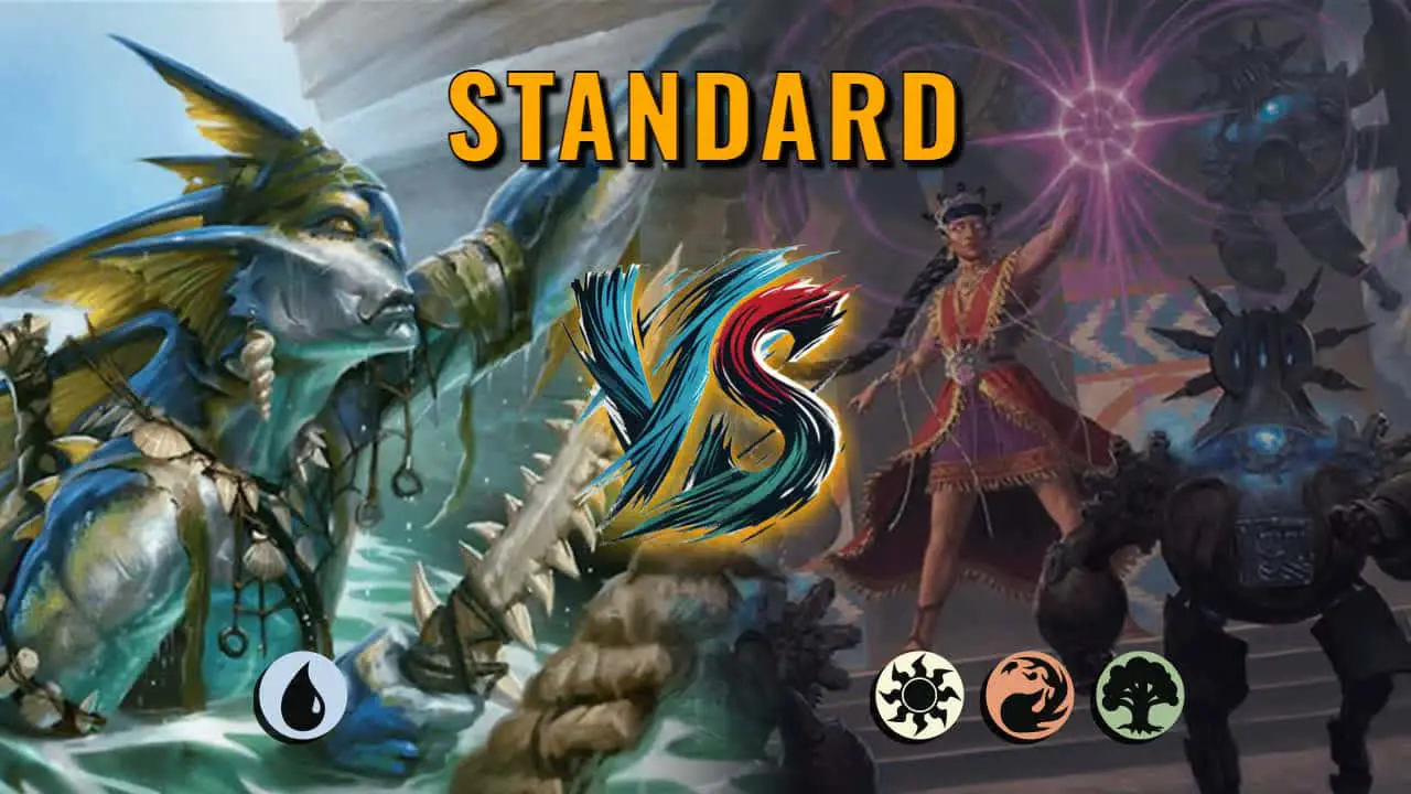 Watch MTG Arena Standard Video - Mono Blue Aggro by Yhwach VS Naya Aggro by SaeToon - 16d7ba