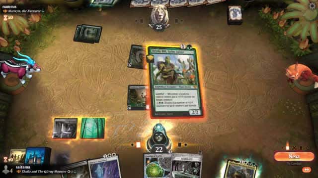 Watch MTG Arena Video Replay - Thalia and The Gitrog Monster by saitama VS Marwyn, the Nurturer by namrus - Historic Brawl