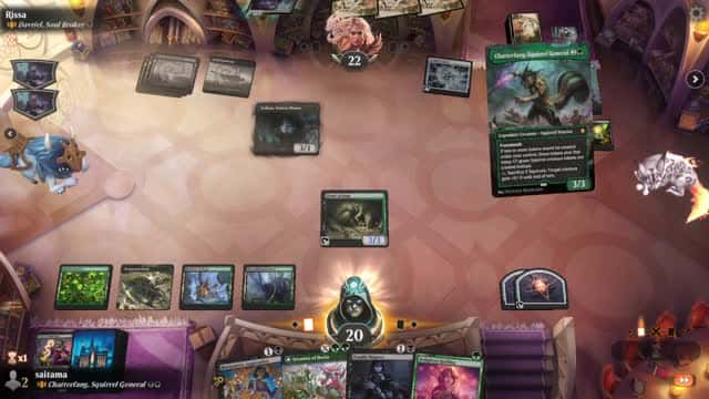 Watch MTG Arena Video Replay - Chatterfang, Squirrel General by saitama VS Davriel, Soul Broker by Rissa - Historic Brawl