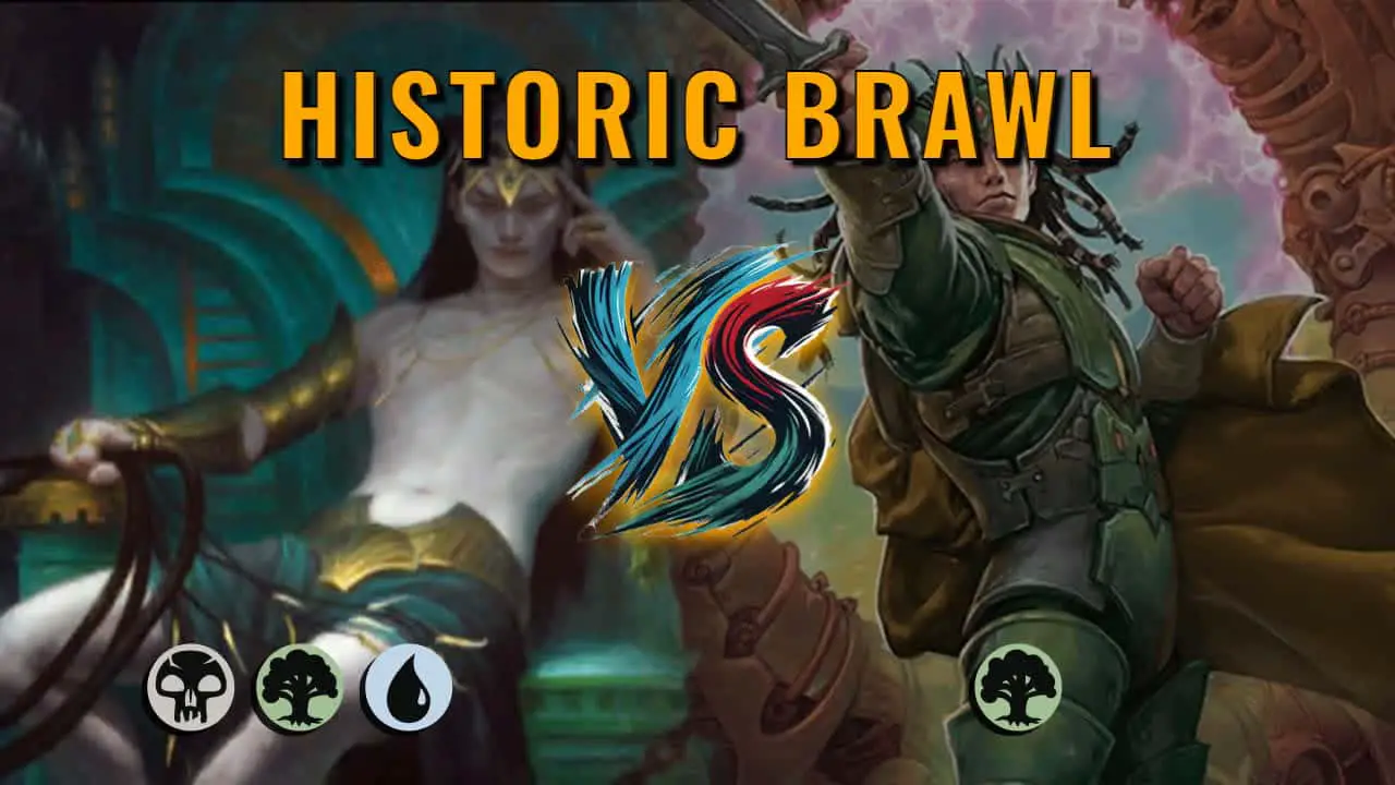 Watch MTG Arena Historic Brawl Video - Tasigur, the Golden Fang by saitama VS Eladamri, Korvecdal by Schring - 19dc4f