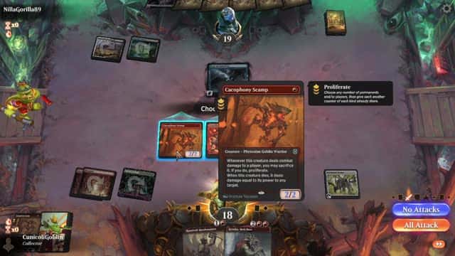 Watch MTG Arena Video Replay - Mono Red Aggro by CunicoliGoblin VS Esper Midrange by NillaGorilla89 - Traditional Standard Play