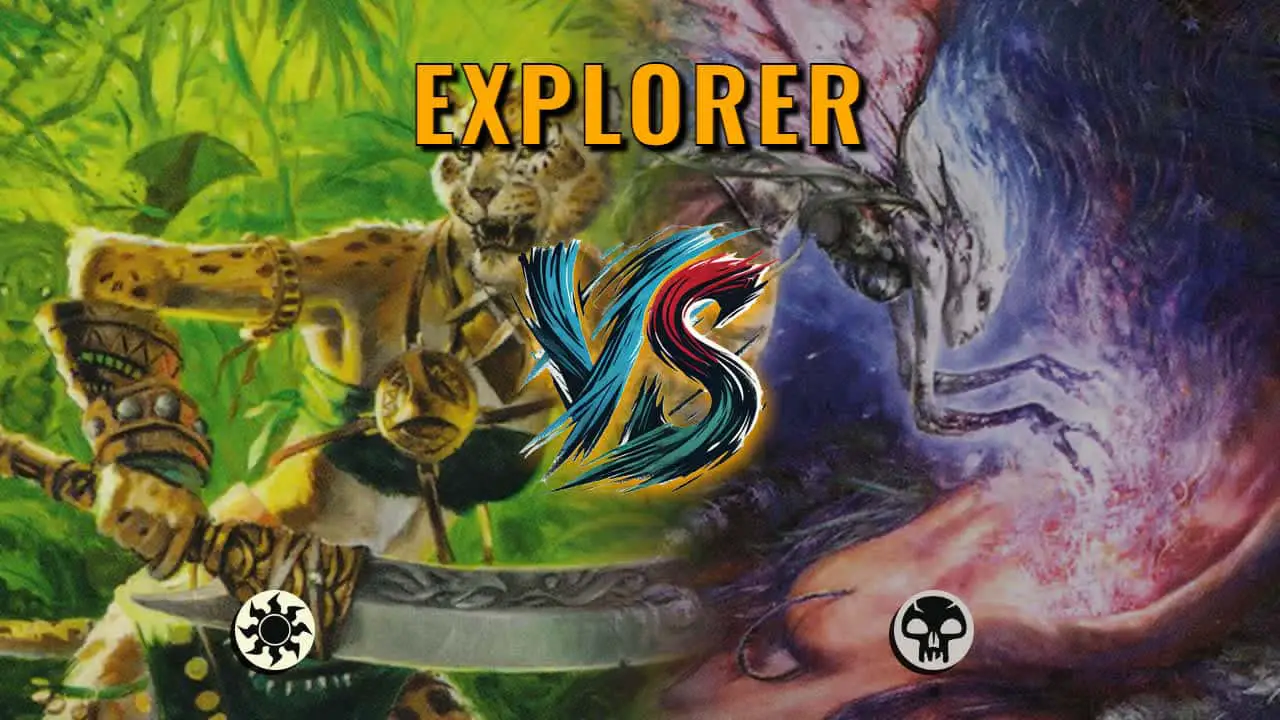 Watch MTG Arena Explorer Video - Mono White Aggro by Khat VS Mono Black Midrange by Mottaogod - 383c51