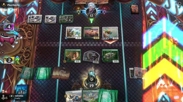 Watch MTG Arena Video Replay - Selesnya Aggro by saitama VS Selesnya Midrange by Phartbocks - Premier Draft Ranked