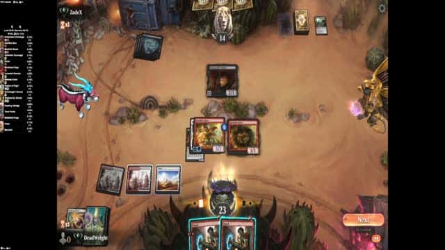 Watch MTG Arena Video Replay - Boros Aggro by DeadWeight VS Mono Black Midrange by ZadeX - Standard Ranked