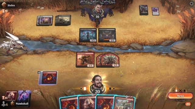 Watch MTG Arena Video Replay - Mono Red Midrange by Numbskull VS Orzhov Midrange by Sixfox - Quick Draft Ranked