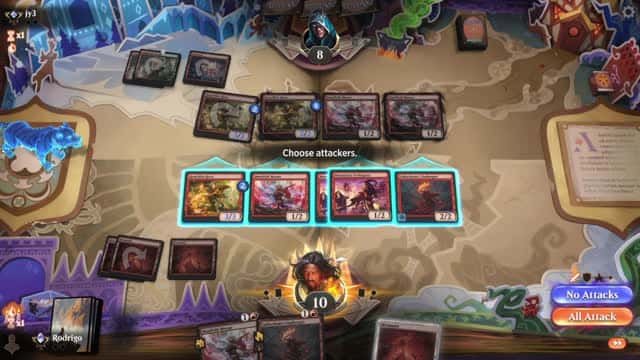 Watch MTG Arena Video Replay - Mono Red Aggro by Rodrigo VS Gruul Aggro by jy3 - Standard Traditional Ranked