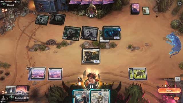 Watch MTG Arena Video Replay - Mono White Midrange by ToneLoc1899 VS Golgari Midrange by Bianci - Standard Ranked