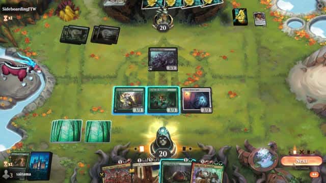 Watch MTG Arena Video Replay - 5 Color Midrange by saitama VS Golgari Midrange by SideboardingFTW - MWM Phantom Golden Sealed