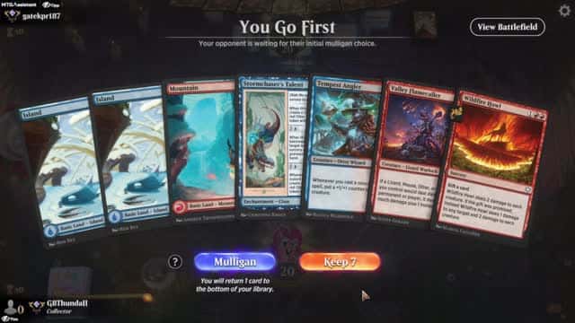 Watch MTG Arena Video Replay - Izzet Midrange by GBThundaII VS Azorius Midrange by Whisko - Standard Ranked