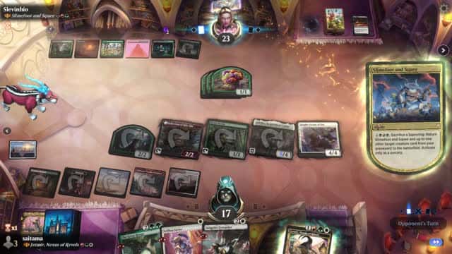 Watch MTG Arena Video Replay - Jetmir, Nexus of Revels by saitama VS Slimefoot and Squee by Slevinhio - Historic Brawl