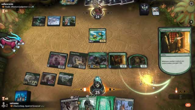 Watch MTG Arena Video Replay - Chatterfang, Squirrel General by saitama VS Nashi, Illusion Gadgeteer by odlawzein - Historic Brawl