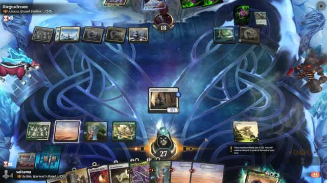 Watch MTG Arena Video Replay - Sythis, Harvest's Hand by saitama VS Atraxa, Grand Unifier by Diegusdream - Historic Brawl