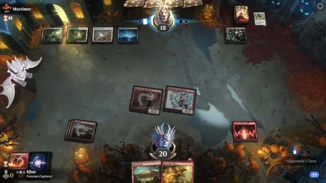 Watch MTG Arena Video Replay - Mono Red Aggro by Khat VS WUBG Midrange by Mortimer - Explorer Ranked