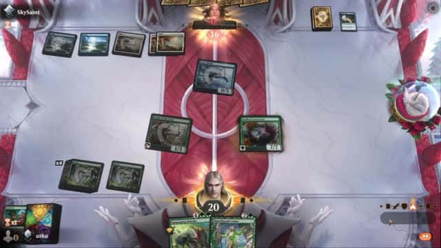 Watch MTG Arena Video Replay - Mono Green Midrange by utku VS Azorius Midrange by SkySaint - Standard Ranked