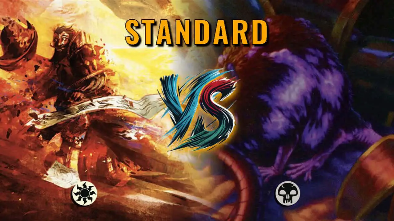 Watch MTG Arena Standard Video - Mono White Midrange by ToneLoc1899 VS Mono Black Aggro by MrMeowee - 57ec13