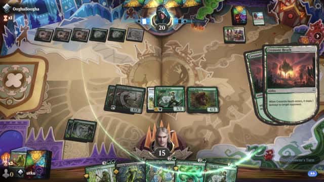 Watch MTG Arena Video Replay - Mono Green Aggro by utku VS Selesnya Midrange by OoghaBoogha - Standard Ranked