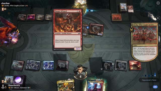 Watch MTG Arena Video Replay - Niv-Mizzet, Visionary by ChaseDerick VS Alesha, Who Laughs at Fate by charthur - MWM Brawl Builder