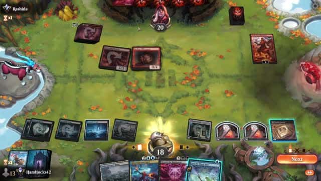 Watch MTG Arena Video Replay - Dimir Midrange by HamHocks42 VS Mono Red Midrange by Rashida - Standard Ranked