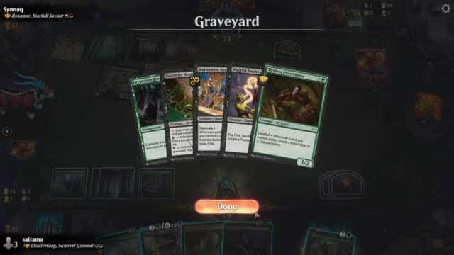 Watch MTG Arena Video Replay - Chatterfang, Squirrel General by saitama VS Roxanne, Starfall Savant by Synnaq - Historic Brawl