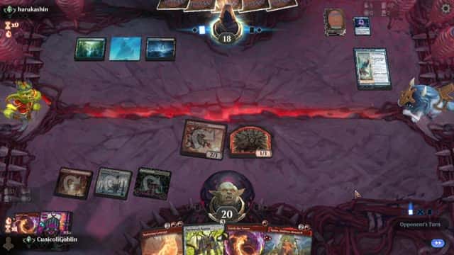 Watch MTG Arena Video Replay - Mono Red Aggro by CunicoliGoblin VS Dimir Midrange by Zerreissen - Standard Traditional Ranked