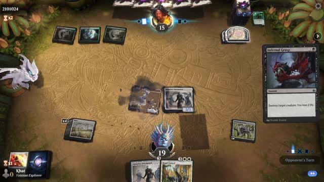 Watch MTG Arena Video Replay - Mono White Aggro by Khat VS Golgari Midrange by 2101024 - Explorer Play