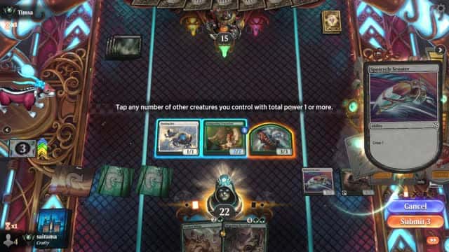 Watch MTG Arena Video Replay - Selesnya Aggro by saitama VS Mono Black Midrange by Timsa - Premier Draft Ranked