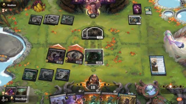 Watch MTG Arena Video Replay - Dimir Aggro by Shurrikane VS Selesnya Midrange by Boukun - Standard Ranked