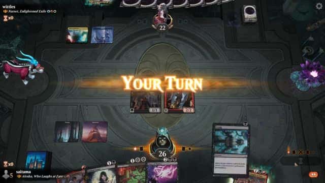 Watch MTG Arena Video Replay - Alesha, Who Laughs at Fate by saitama VS Narset, Enlightened Exile by wittles - Historic Brawl