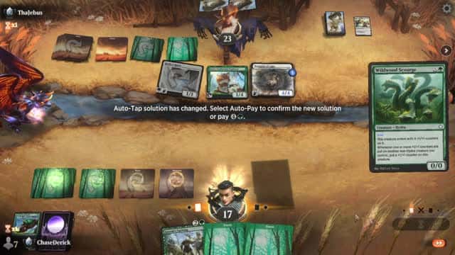 Watch MTG Arena Video Replay - Naya Midrange by ChaseDerick VS Selesnya Midrange by ThaJebus - Premier Draft Ranked