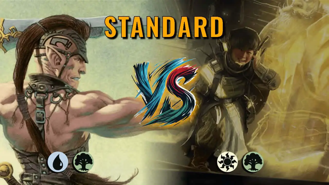 Watch MTG Arena Standard Video - Simic Midrange by ToneLoc1899 VS Selesnya Aggro by Womba - 0b94f2