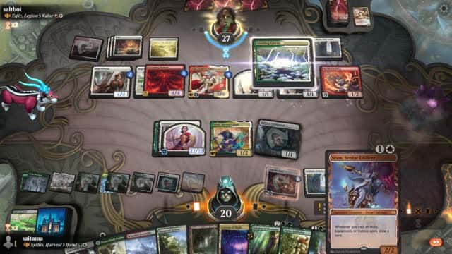 Watch MTG Arena Video Replay - Sythis, Harvest's Hand by saitama VS Tajic, Legion's Valor by saltboi - Historic Brawl