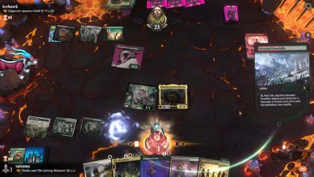 Watch MTG Arena Video Replay - Thalia and The Gitrog Monster by saitama VS Emperor Apatzec Intli IV by Icehawk - Historic Brawl