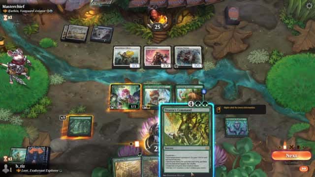 Watch MTG Arena Video Replay - Loot, Exuberant Explorer by b_tiz VS Harbin, Vanguard Aviator by Masterchief - Standard Brawl