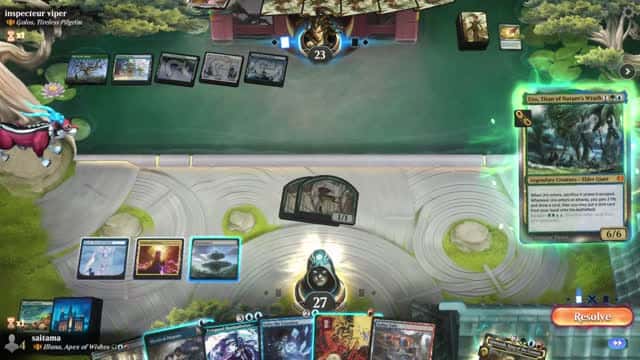 Watch MTG Arena Video Replay - Illuna, Apex of Wishes by saitama VS Golos, Tireless Pilgrim by inspecteur viper - Historic Brawl