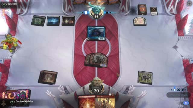 Watch MTG Arena Video Replay - Mono Red Aggro by CunicoliGoblin VS Dimir Midrange by Tih2000 - Standard Traditional Ranked