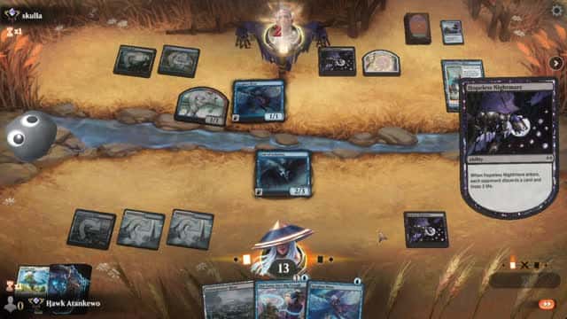 Watch MTG Arena Video Replay - Esper Aggro by Hawk Atankewo VS Dimir Midrange by skulla - Standard Ranked