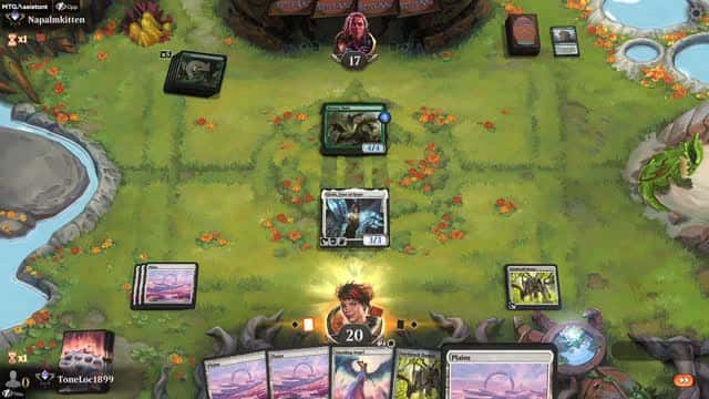 Watch MTG Arena Video Replay - Mono White Midrange by ToneLoc1899 VS Mono Green Control by Napalmkitten - Standard Ranked