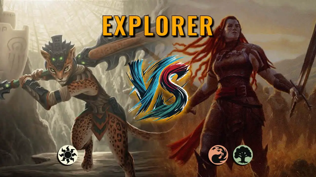 Watch MTG Arena Explorer Video - Mono White Aggro by Khat VS Gruul Midrange by ShadowstepSeven - 898532