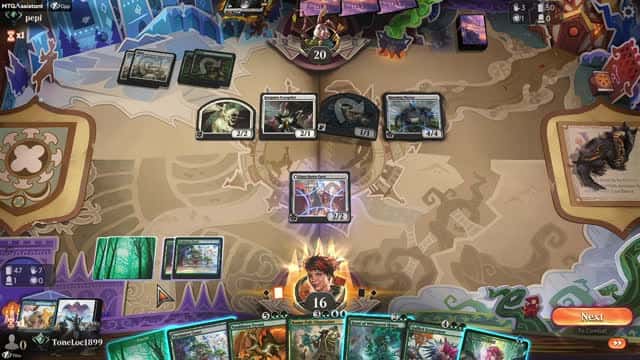 Watch MTG Arena Video Replay - Simic Midrange by ToneLoc1899 VS Selesnya Midrange by pepi - Standard Ranked