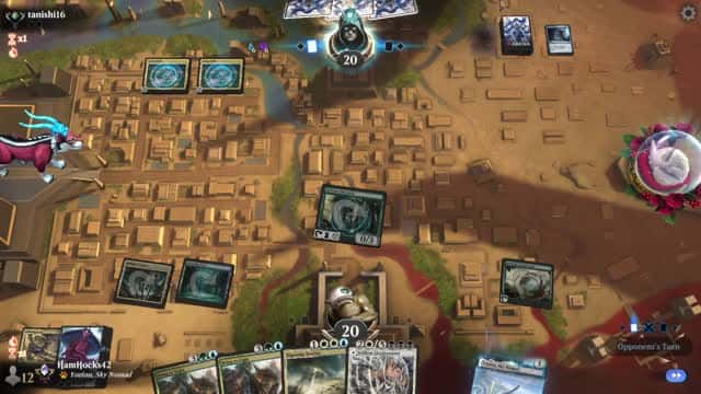 Watch MTG Arena Video Replay - 5 Color Midrange by HamHocks42 VS Sultai Control by tanishi16 - Explorer Traditional Ranked