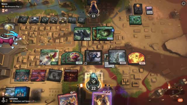 Watch MTG Arena Video Replay - Slimefoot and Squee by saitama VS Mythweaver Poq by Mayo - Historic Brawl