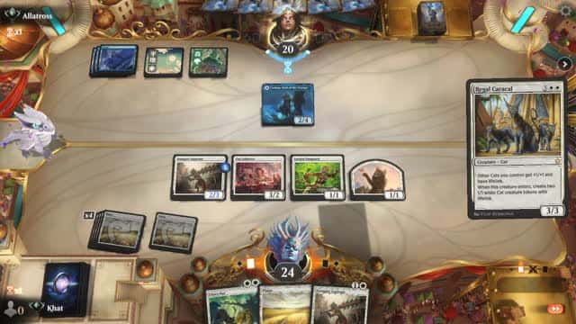 Watch MTG Arena Video Replay - Mono White Aggro by Khat VS Bant Midrange by Allatross - Explorer Ranked