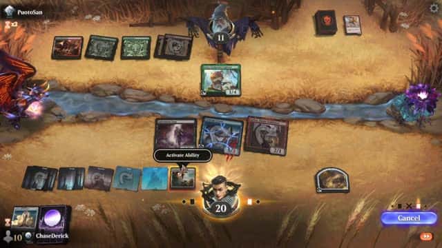 Watch MTG Arena Video Replay - Grixis Midrange by ChaseDerick VS Gruul Midrange by PuotoSan - Premier Draft Ranked