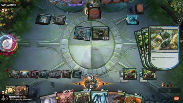 Watch MTG Arena Video Replay - Temur Midrange by HamHocksMTG VS Mono Blue Midrange by SaffronOMTG - Explorer Play