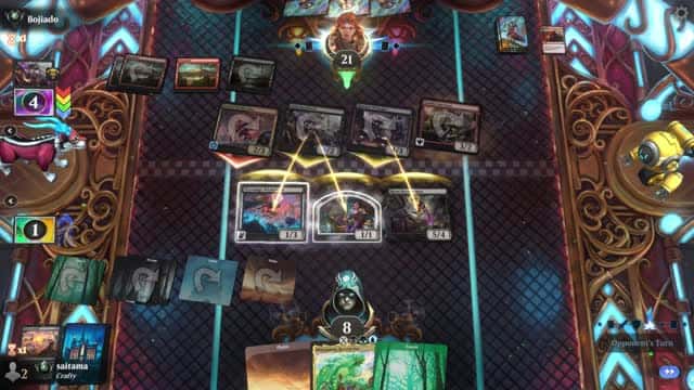 Watch MTG Arena Video Replay - WUBG Midrange by saitama VS Rakdos Midrange by Bojiado - Premier Draft Ranked