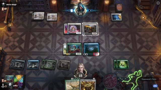 Watch MTG Arena Video Replay - Simic Midrange by utku VS Mono White Aggro by meta mage - Standard Ranked