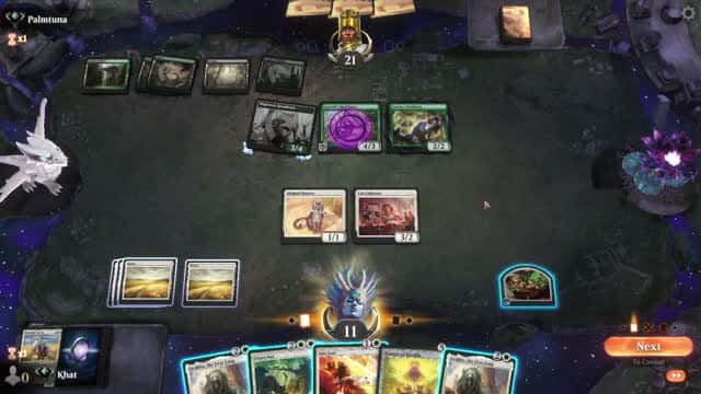 Watch MTG Arena Video Replay - Mono White Aggro by Khat VS Golgari Midrange by Palmtuna - Explorer Ranked